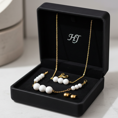 Harakka Jewels – Biele guľôčky, luxusné balenie