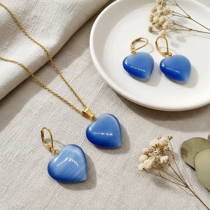 Harakka Jewels – Blue Heart set, luxusné pozadie