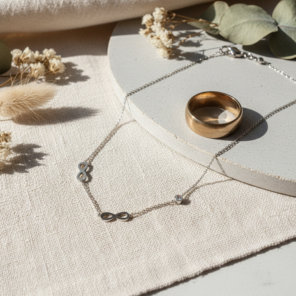 Harakka Jewels – luxusný flat lay detail