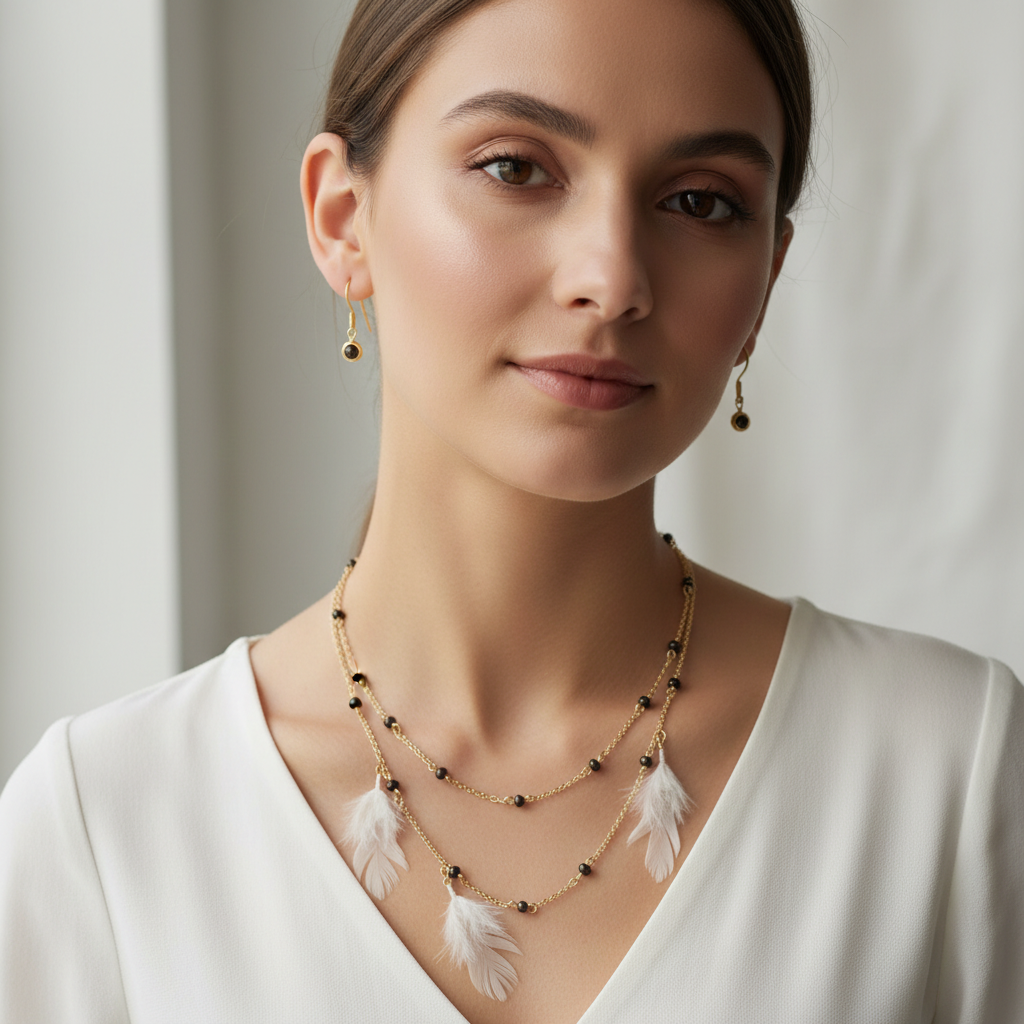 Hnedý Set – na modelke