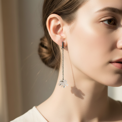 Náušnice NA116 – na modelke, detail ucha