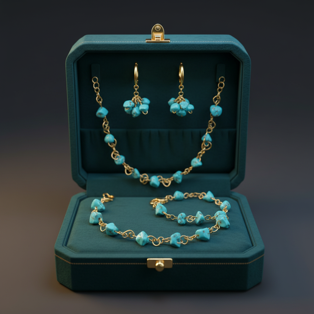 Tyrkysový šperk set – luxusné balenie