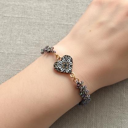Bracelet with a Heart – Handmade Mineral Love Charm