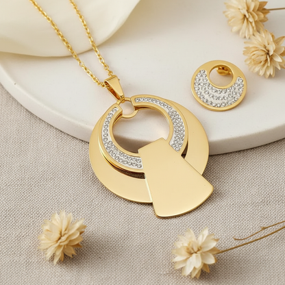 Bridal Set Luna zlatý bridal set – krémové pozadie Harakka Jewls