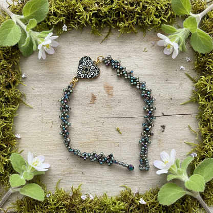 Bracelet with a Heart – Handmade Mineral Love Charm