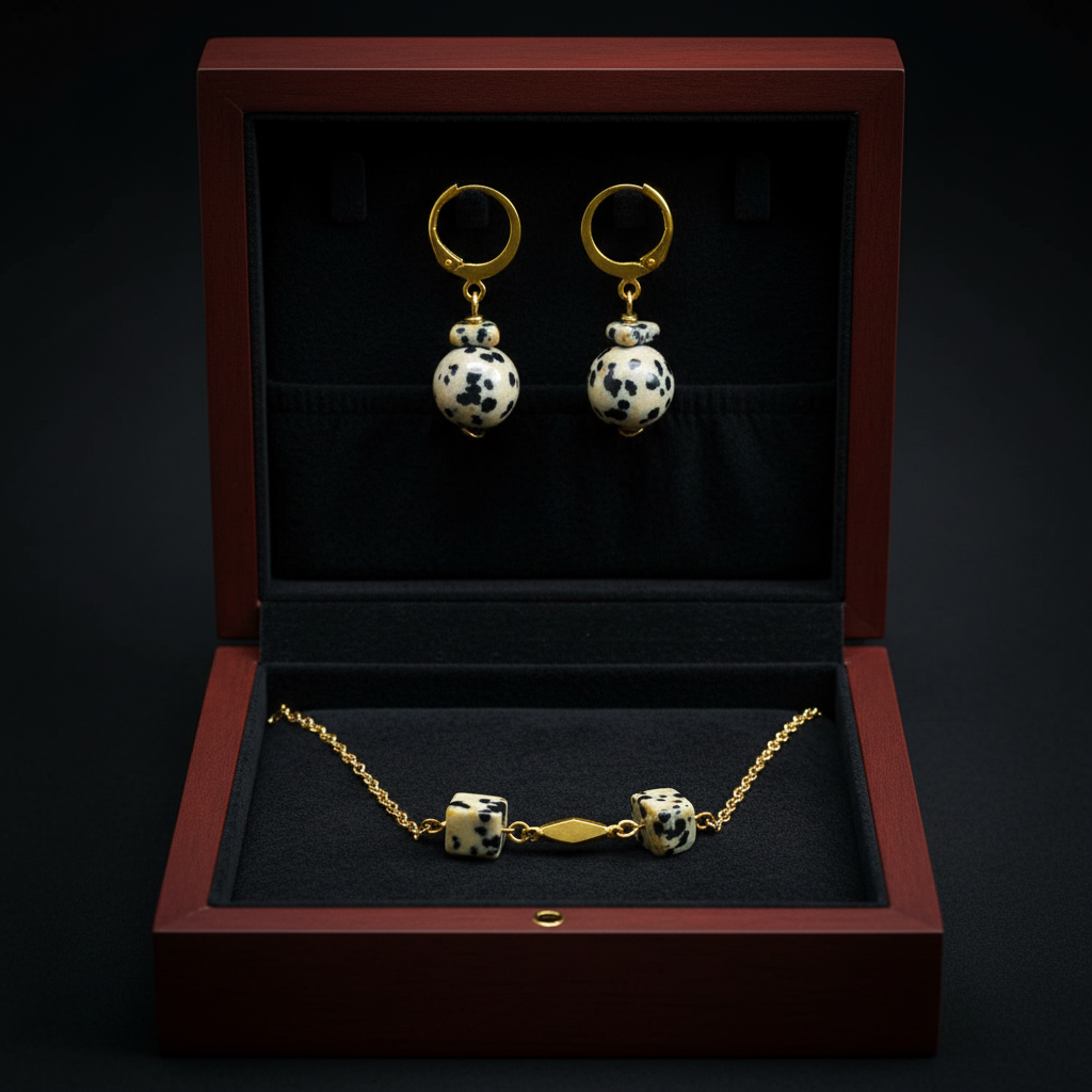 Set jaspis Dalmatin – luxusné balenie | HARAKKA Jewls