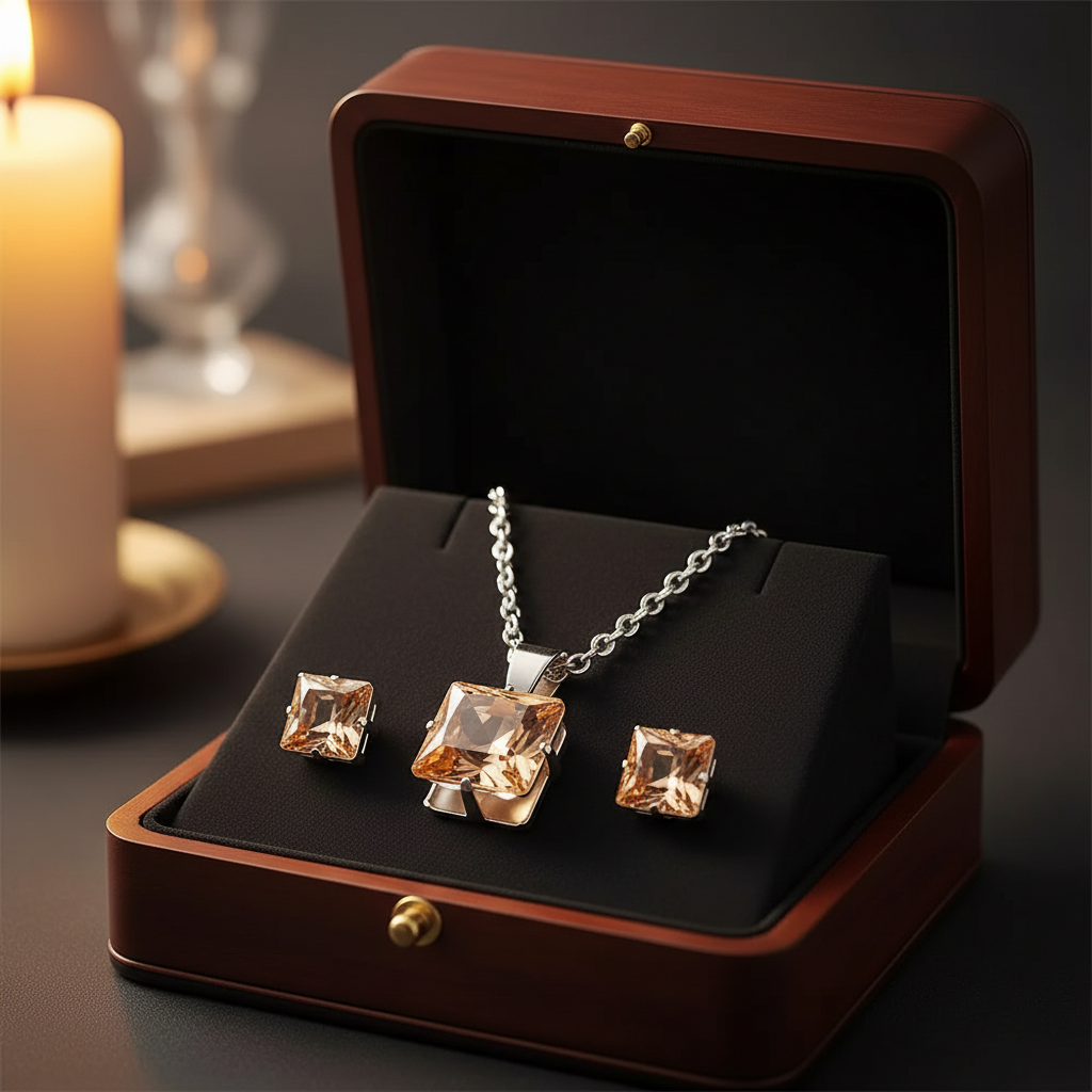 Oranžový set – šperkovnica