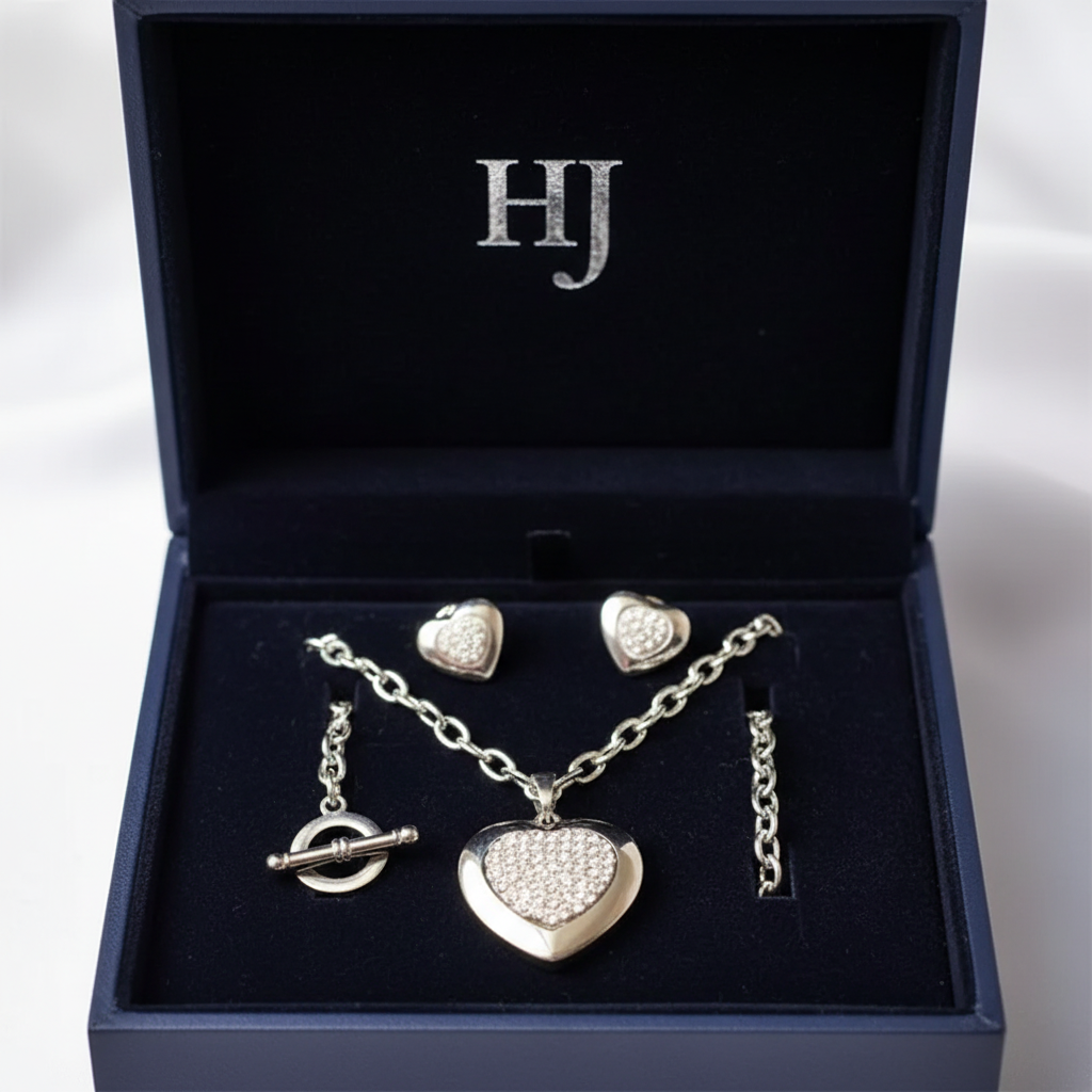 Queen Set Heart Silver – šperkovnica