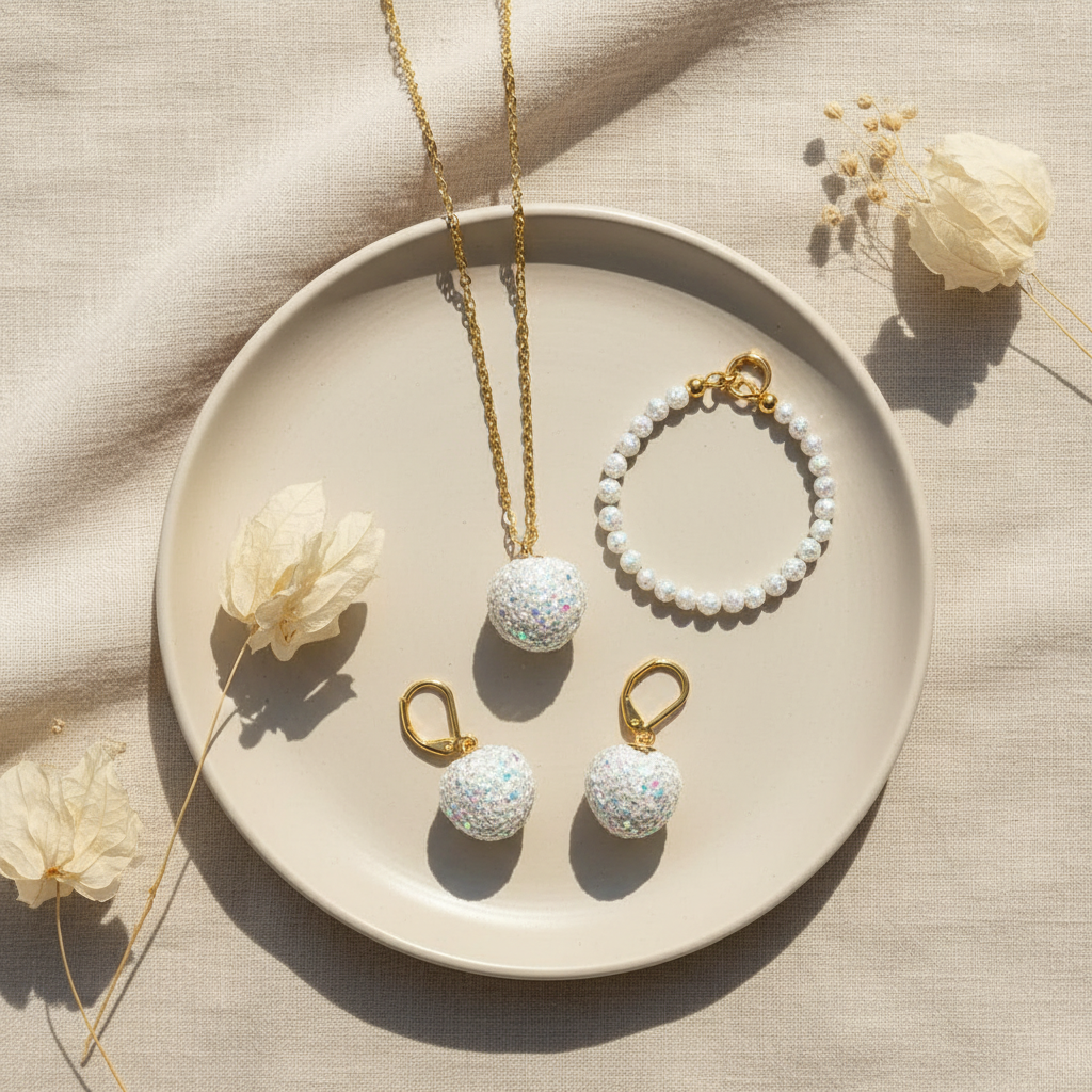 QUEEN SNOW set – Harakka luxury flat lay