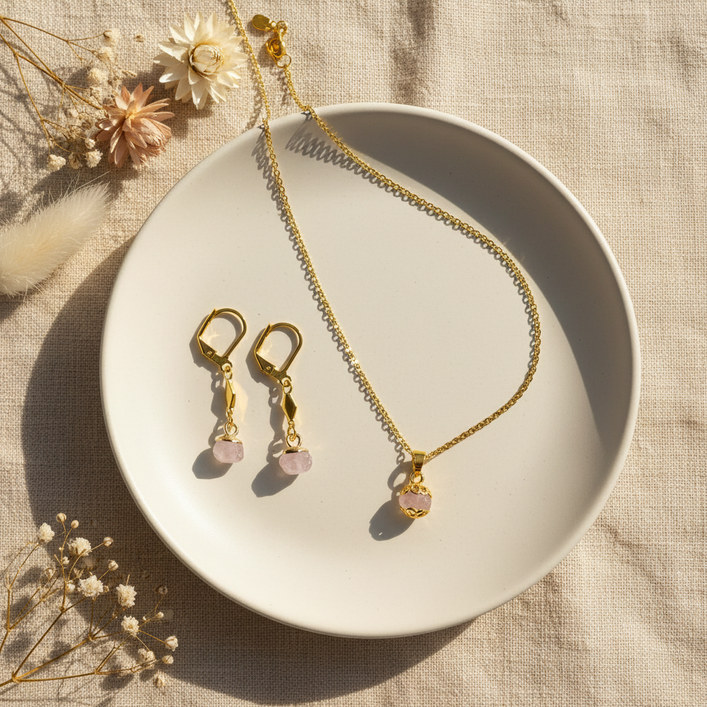 Sada ruženín – luxusný flat lay Harakka