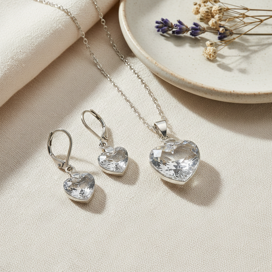 Set White Heart – luxusný flat lay Harakka štýl