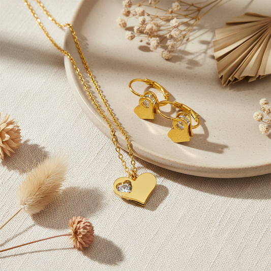 Srdiečkový Set – Harakka luxusný flat lay