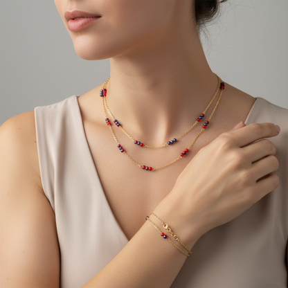 Zlatý Dotyk Set – na modelke